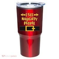 I See Naughty People Santa Or Elf Top Costume Tumbler thumb 0