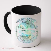 I See Trees Of Green Red Roses Too Hippie Coffee Mug thumb 0