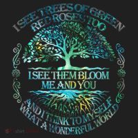 I See Trees Of Green Red Roses Too Hippie Beanie thumb 2