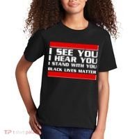 I See You Hear You Stand With You Black Lives Matter Kids T-Shirt thumb 2