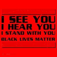 I See You Hear You Stand With You Black Lives Matter Santa Hat thumb 1