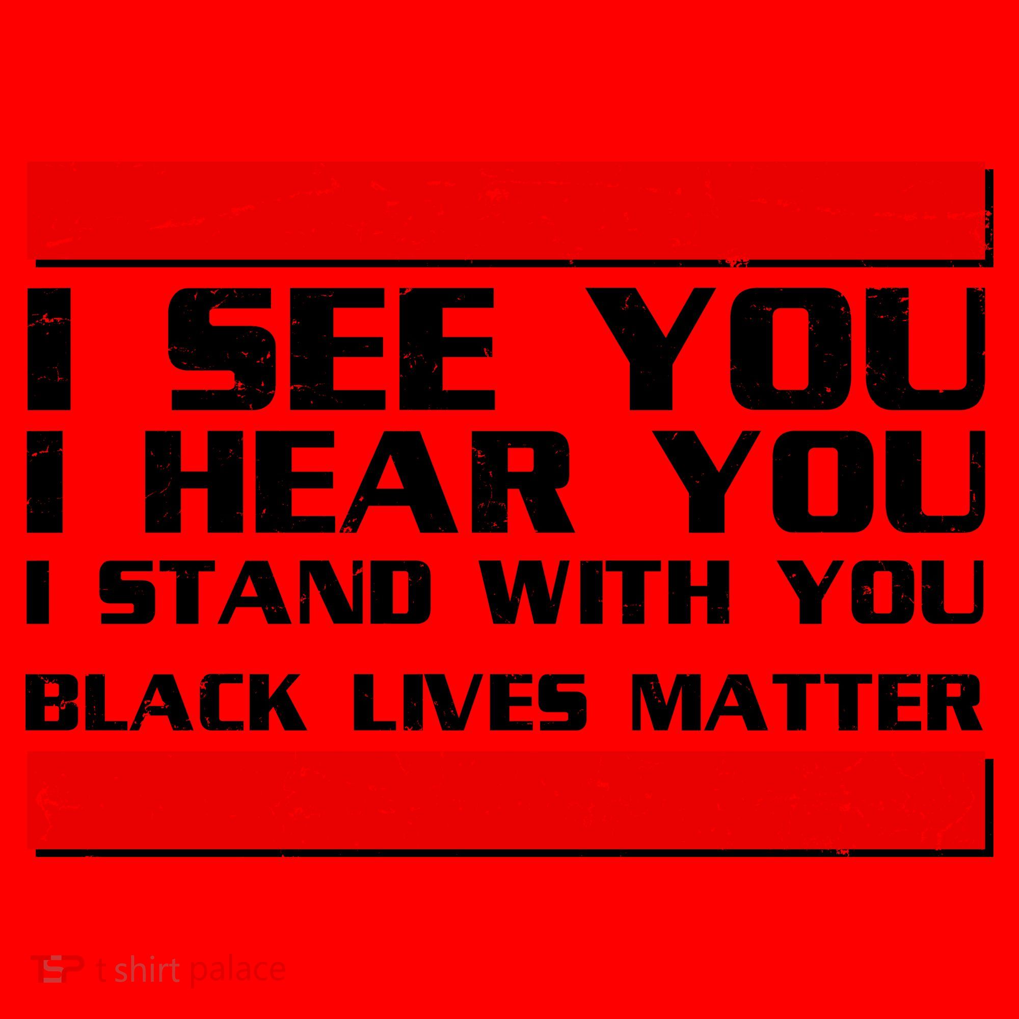 I See You Hear You Stand With You Black Lives Matter Santa Hat
