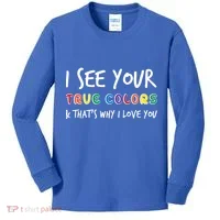 I See Your True Colors Kids Long Sleeve Shirt thumb 0