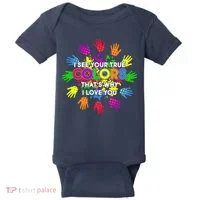 I See Your True Colors Autism Baby Bodysuit thumb 0