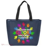 I See Your True Colors Autism Tote Bag thumb 0
