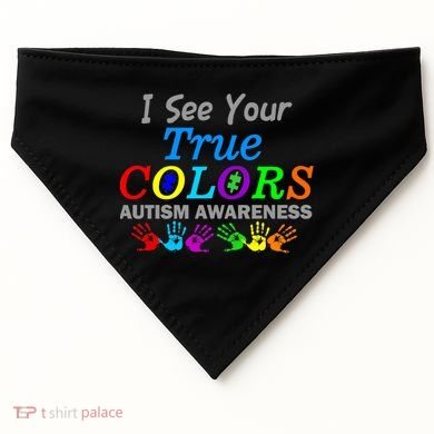 I See Your True Colors Autism Awareness USA-Made Doggie Bandana