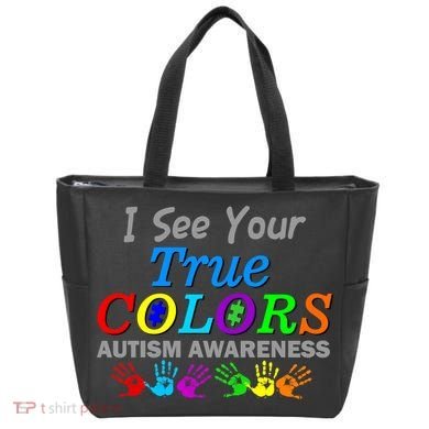 I See Your True Colors Autism Awareness Tote Bag