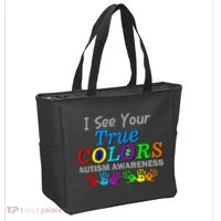 I See Your True Colors Autism Awareness Tote Bag thumb 2