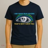 I See Your True Colors That's Why I Love You Autism T-Shirt thumb 3