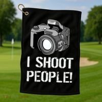 I Shoot People (Camera) Golf Towel thumb 1