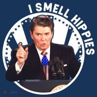 I Smell Hippies Reagan  Women's Sweatshirt thumb 2