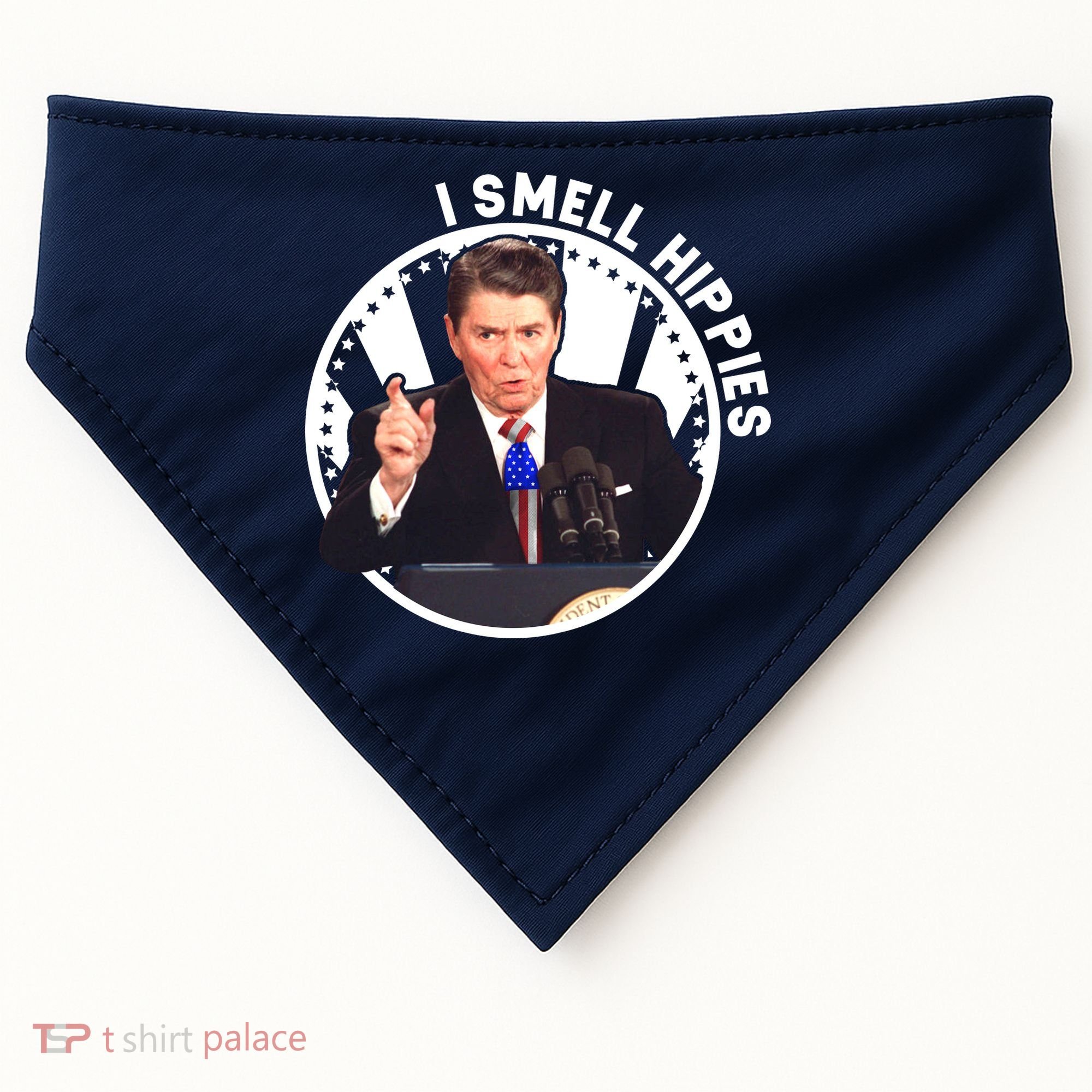 I Smell Hippies Reagan  USA-Made Doggie Bandana