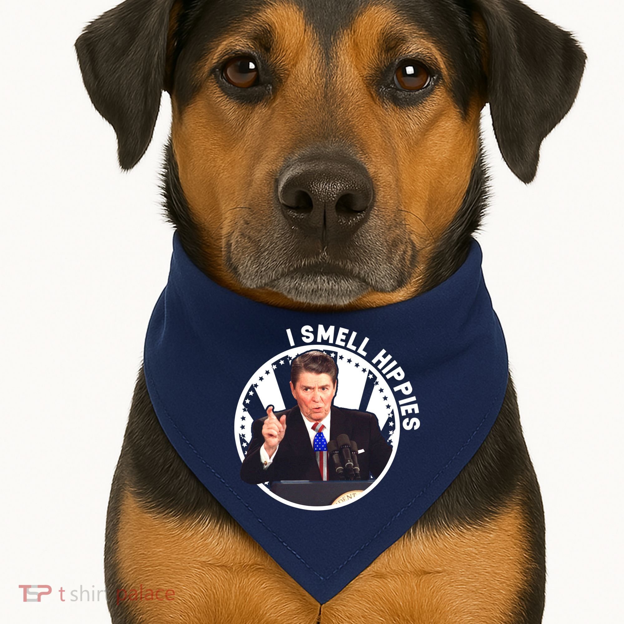 I Smell Hippies Reagan  USA-Made Doggie Bandana