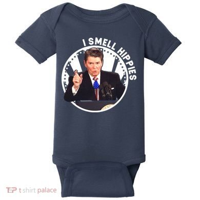 I Smell Hippies Reagan  Baby Bodysuit
