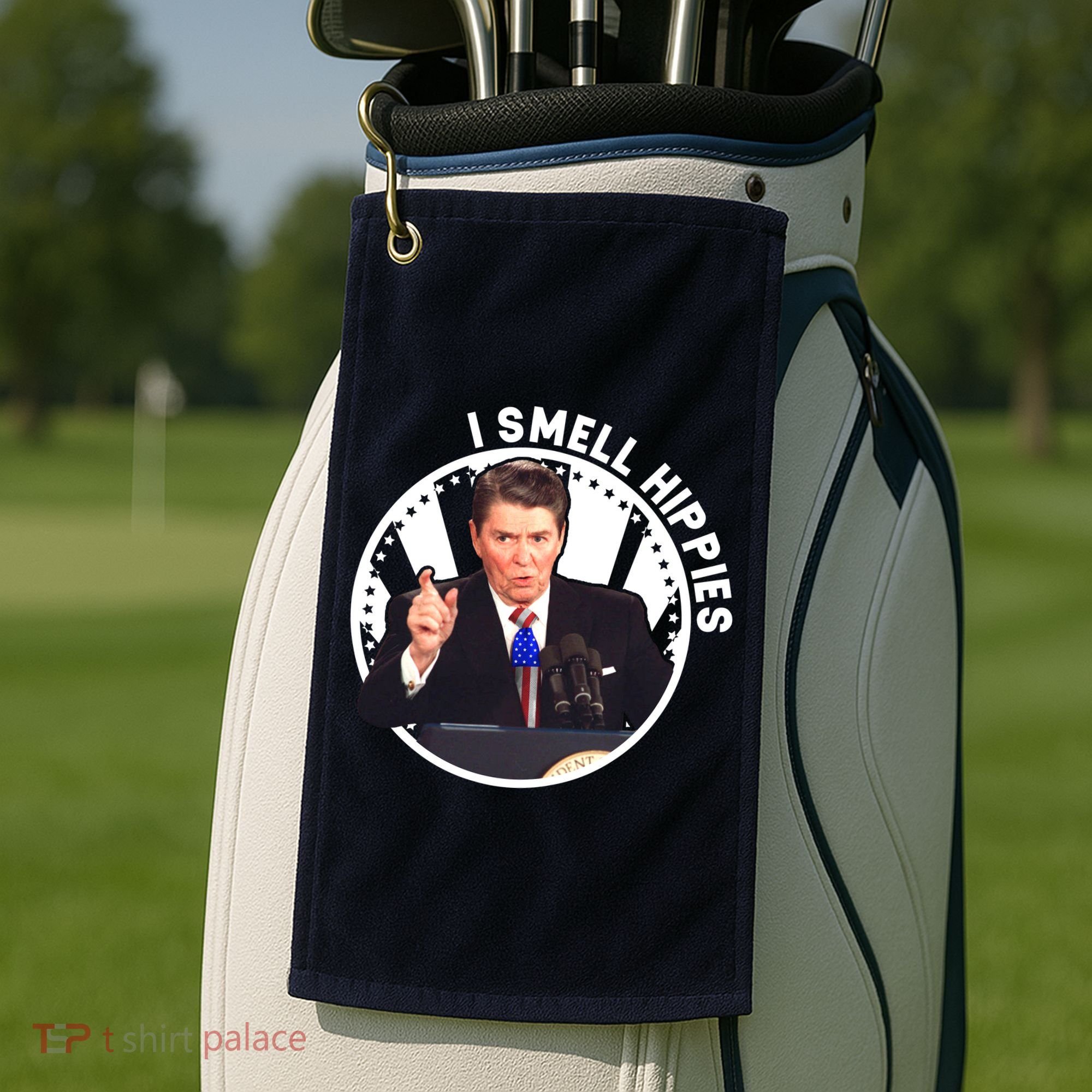 I Smell Hippies Reagan  Golf Towel