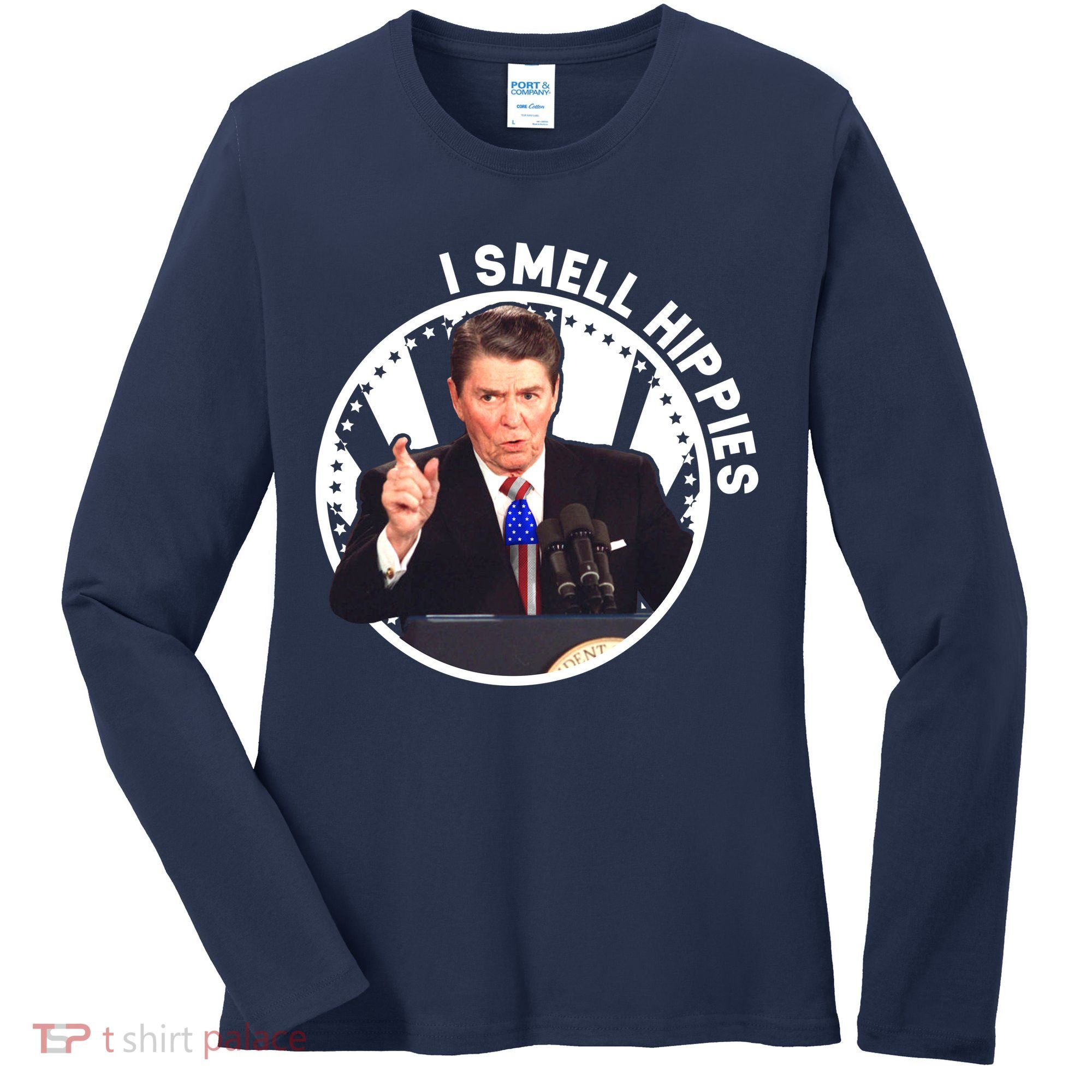 I Smell Hippies Reagan  Women's Long Sleeve Shirt