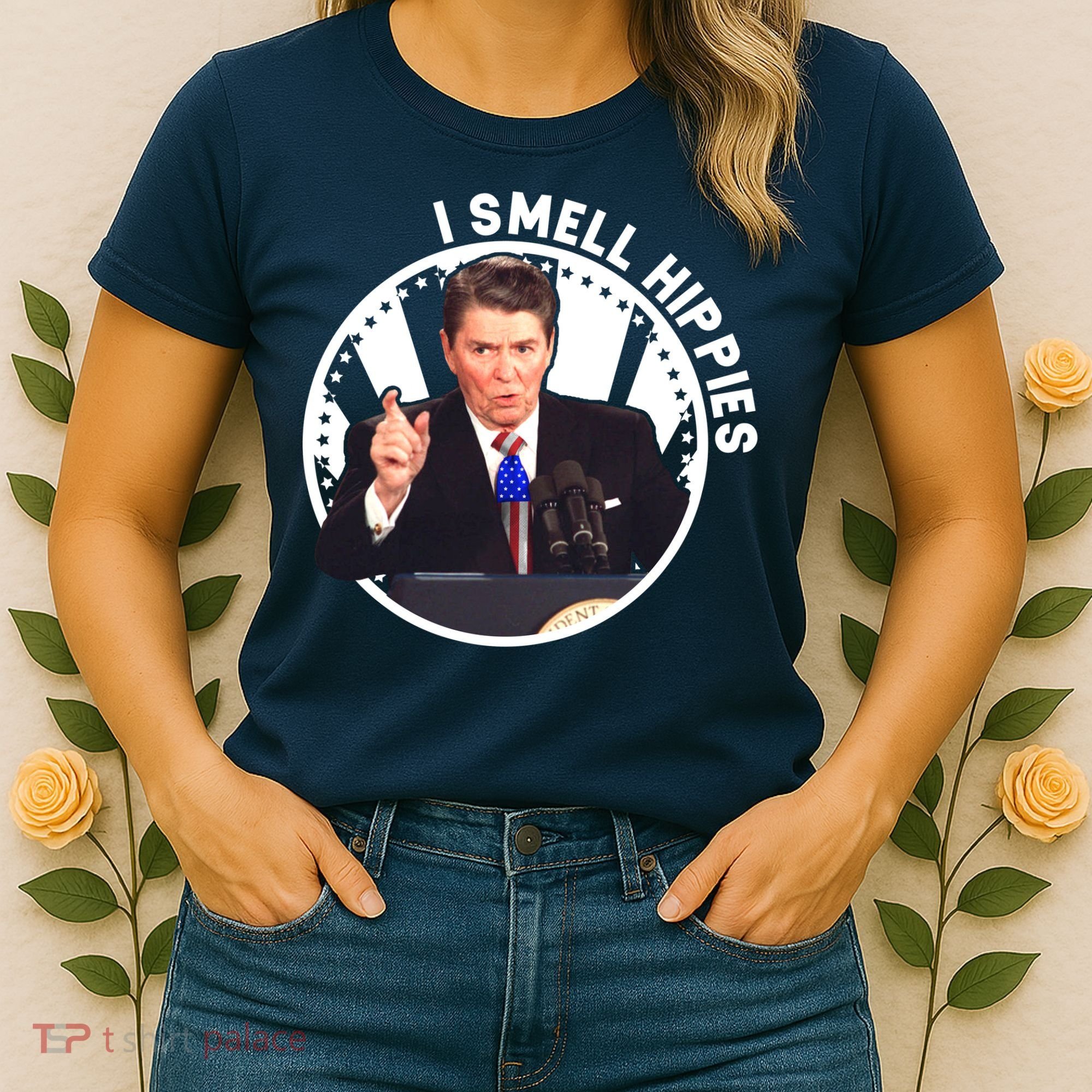 I Smell Hippies Reagan  Women's T-Shirt