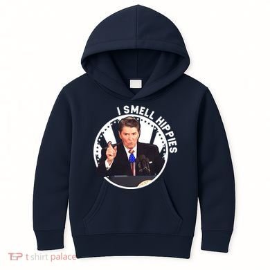 I Smell Hippies Reagan  Kids Hoodie