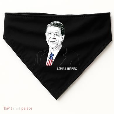 I Smell Hippies Ronald Reagan USA-Made Doggie Bandana
