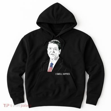 I Smell Hippies Ronald Reagan Hoodie
