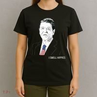 I Smell Hippies Ronald Reagan T-Shirt thumb 4