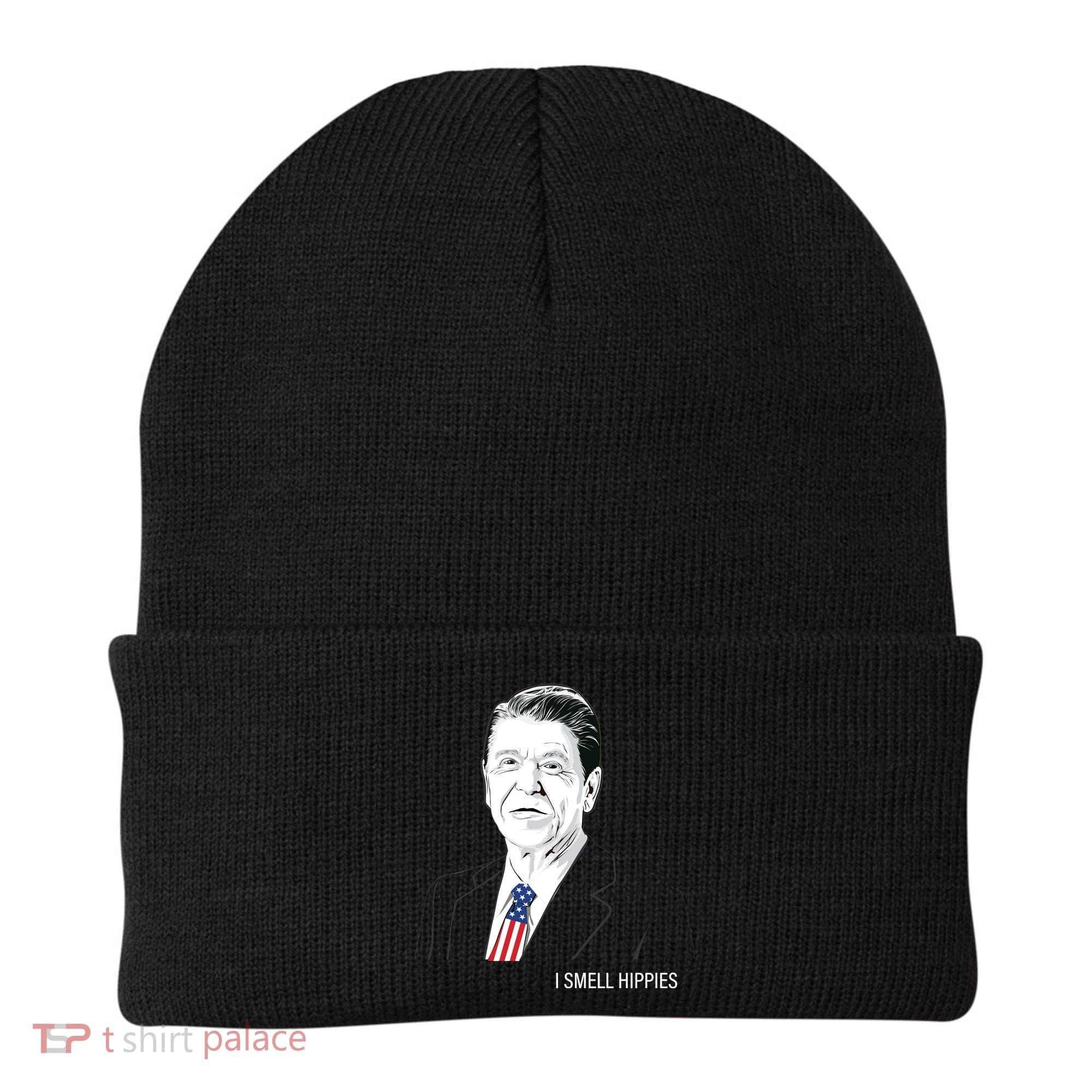 I Smell Hippies Ronald Reagan Beanie