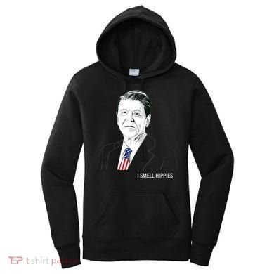 I Smell Hippies Ronald Reagan Women's Hoodie