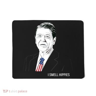 I Smell Hippies Ronald Reagan Mousepad