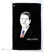 I Smell Hippies Ronald Reagan Golf Towel thumb 0