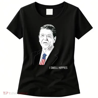 I Smell Hippies Ronald Reagan Women's T-Shirt