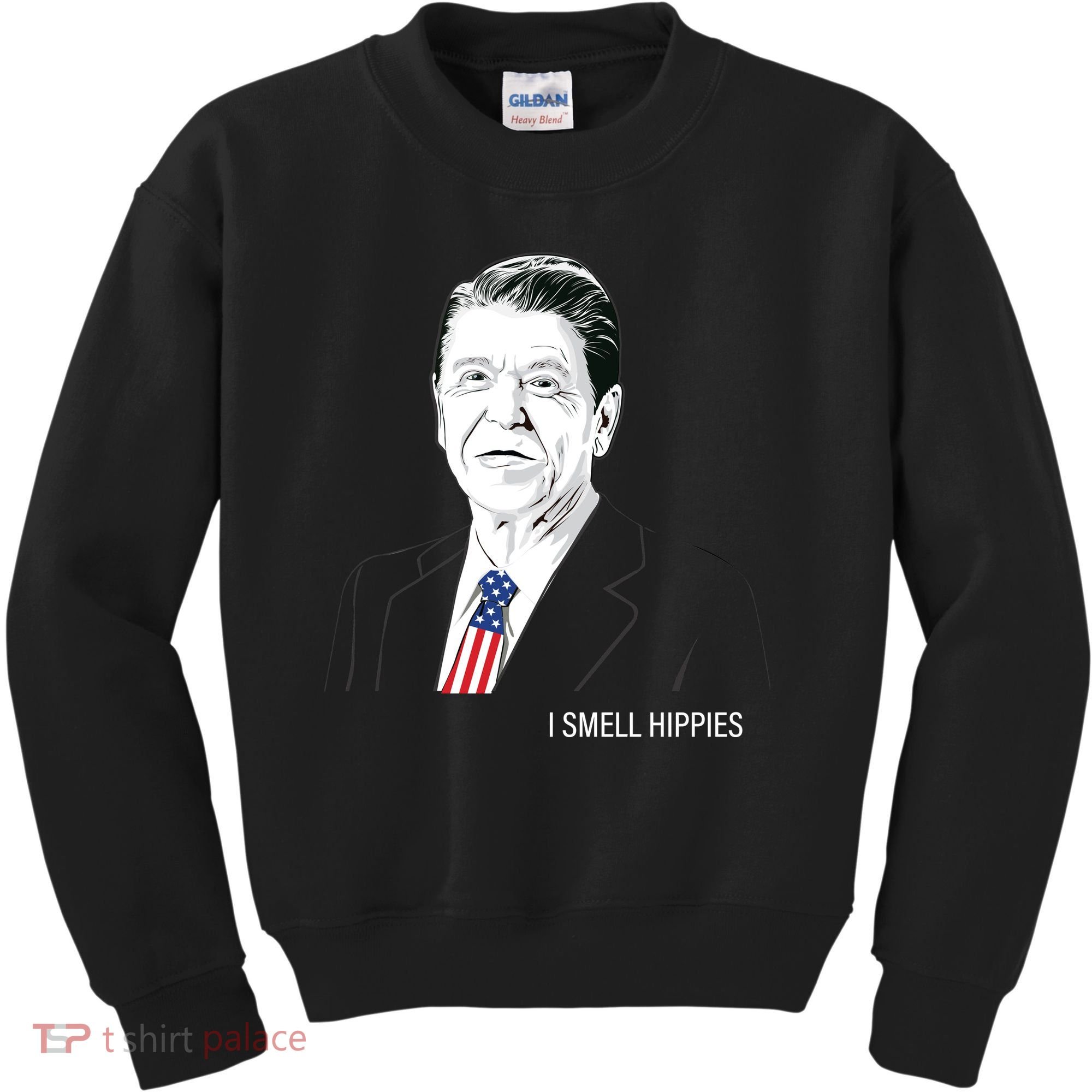 I Smell Hippies Ronald Reagan Kids Sweatshirt