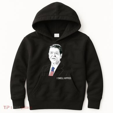 I Smell Hippies Ronald Reagan Kids Hoodie
