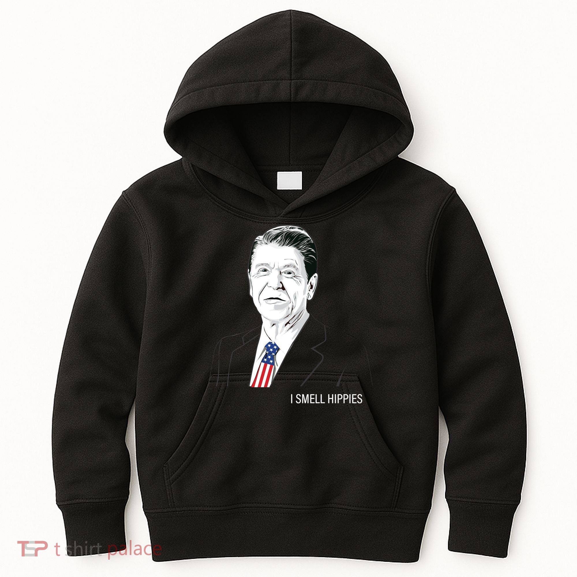 I Smell Hippies Ronald Reagan Kids Hoodie