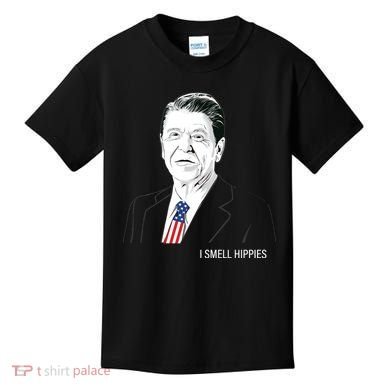 I Smell Hippies Ronald Reagan Kids T-Shirt