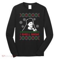 I Smell Snow Ugly Christmas Funny Long Sleeve Shirt thumb 0