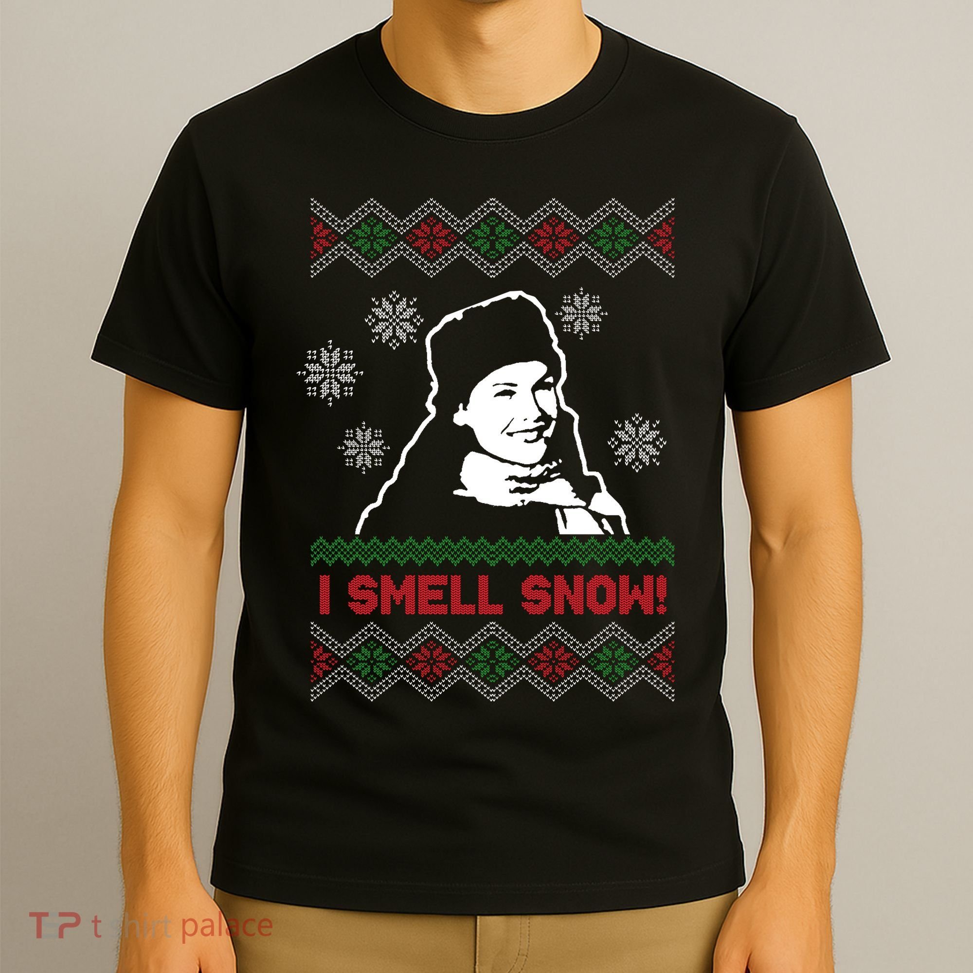 I Smell Snow Ugly Christmas Funny T-Shirt