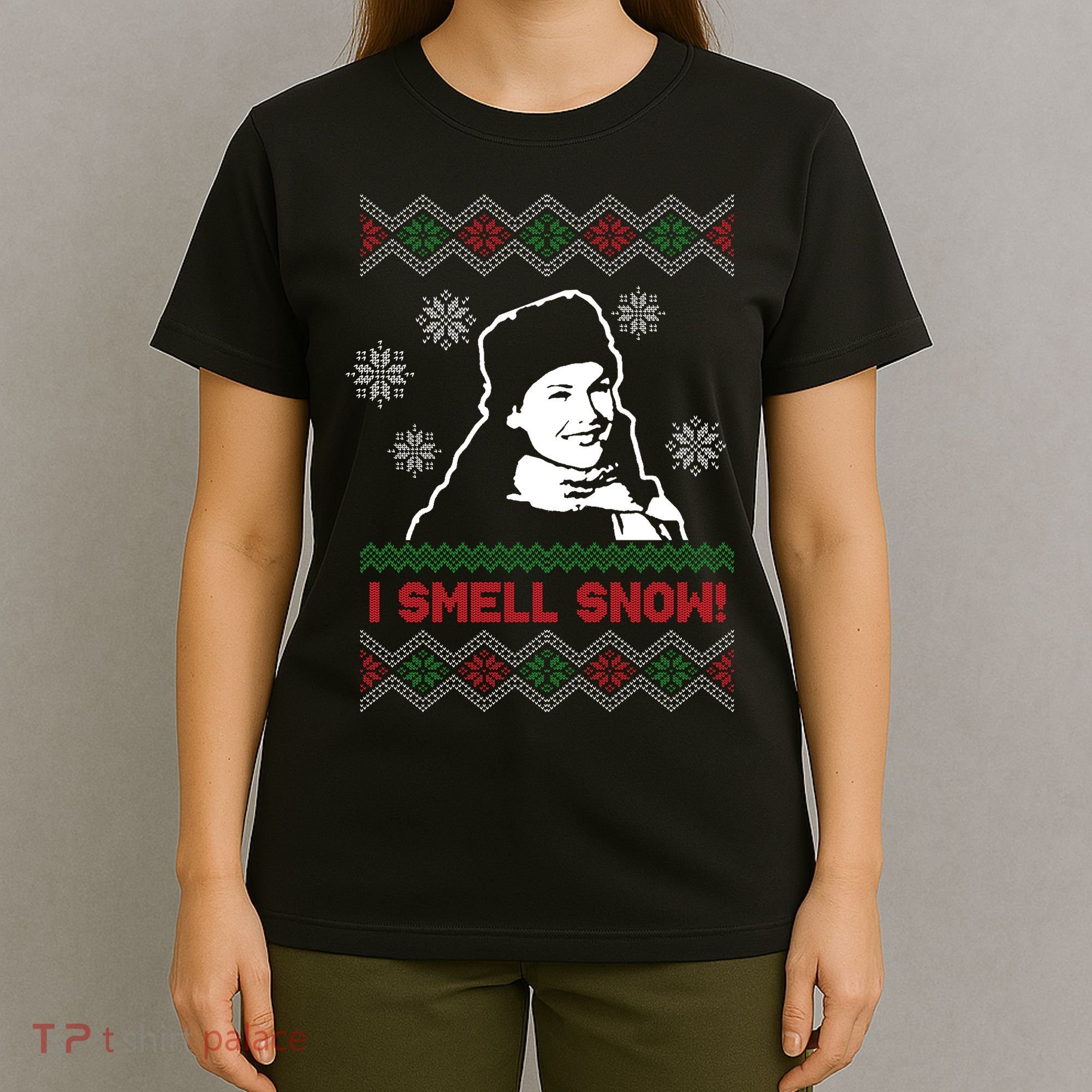 I Smell Snow Ugly Christmas Funny T-Shirt
