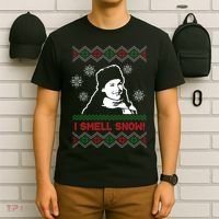I Smell Snow Ugly Christmas Funny T-Shirt thumb 6