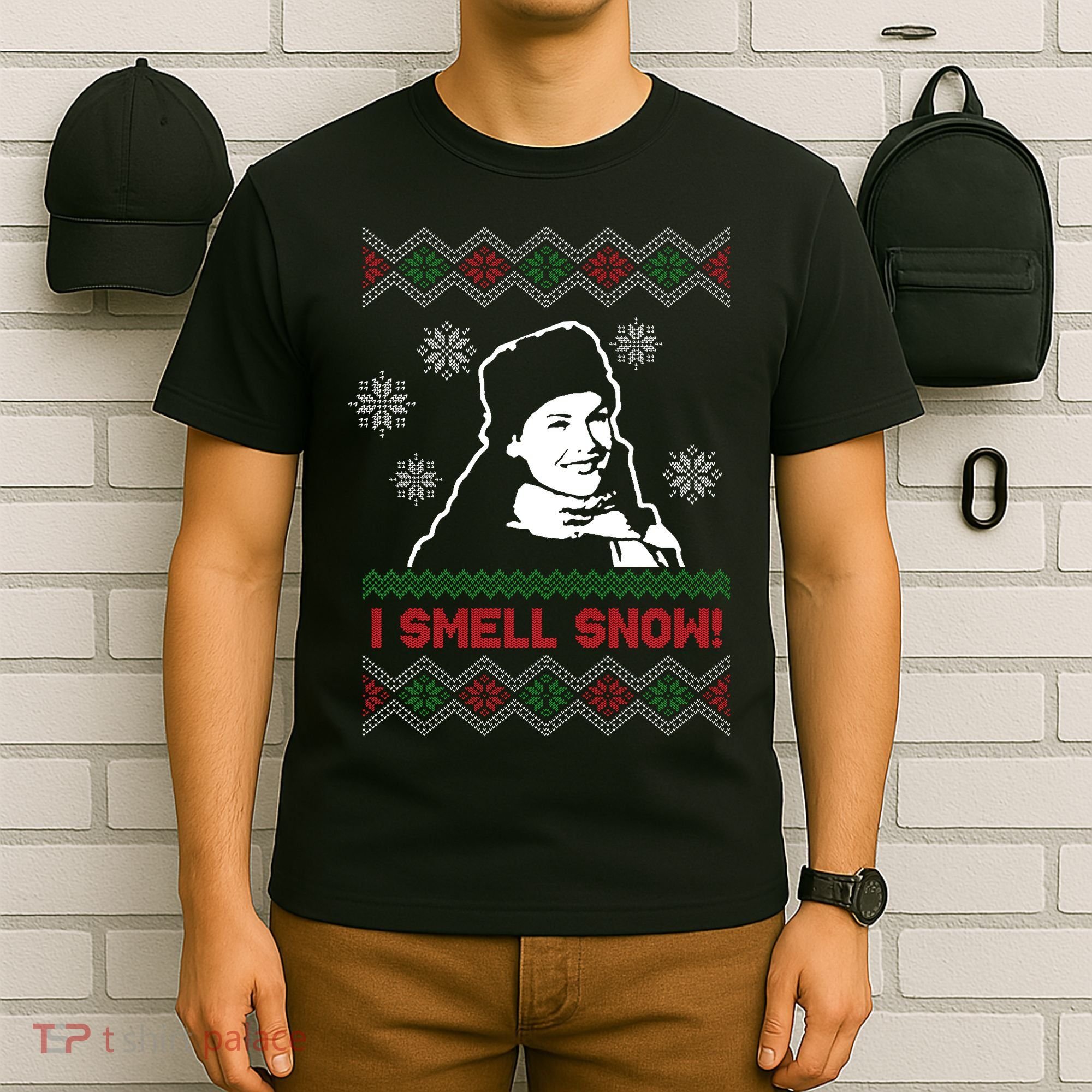 I Smell Snow Ugly Christmas Funny T-Shirt