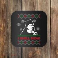 I Smell Snow Ugly Christmas Funny Coaster thumb 0