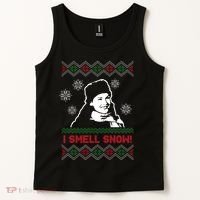 I Smell Snow Ugly Christmas Funny Tank Top thumb 2