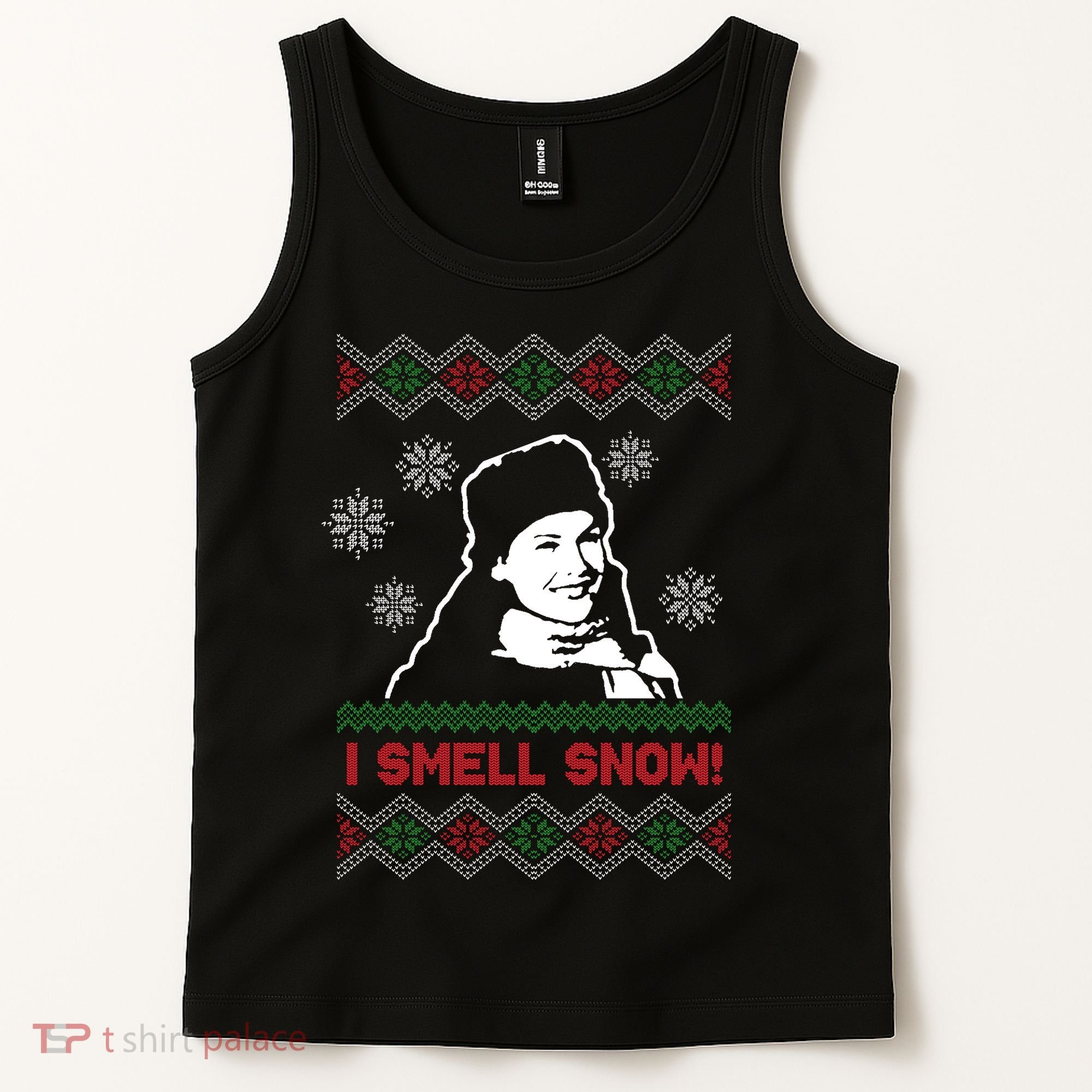 I Smell Snow Ugly Christmas Funny Tank Top