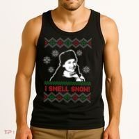 I Smell Snow Ugly Christmas Funny Tank Top thumb 3
