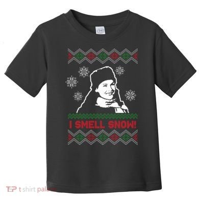 I Smell Snow Ugly Christmas Funny Toddler T-Shirt
