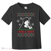 I Smell Snow Ugly Christmas Funny Toddler T-Shirt thumb 0