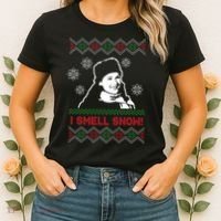 I Smell Snow Ugly Christmas Funny Women's T-Shirt thumb 2