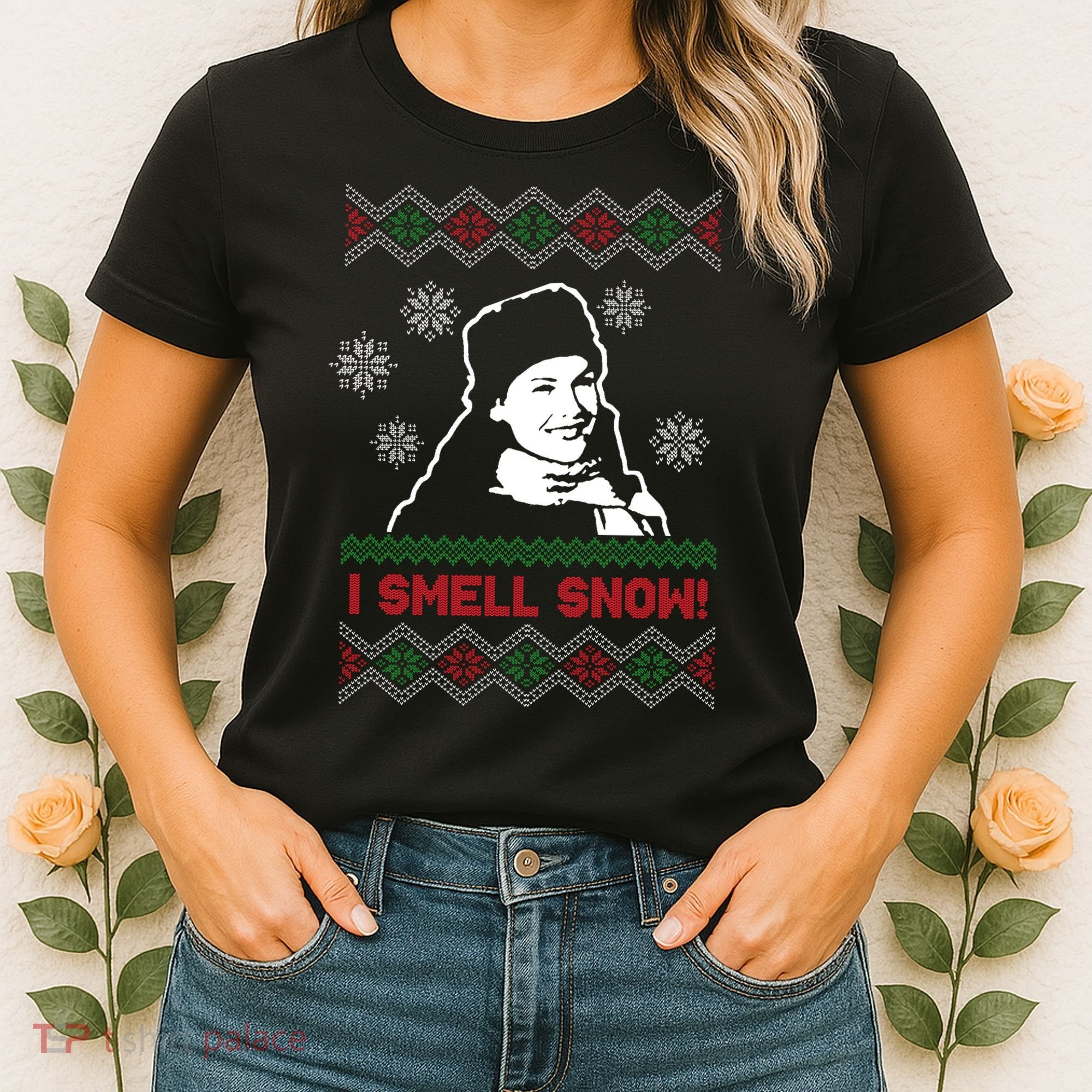 I Smell Snow Ugly Christmas Funny Women's T-Shirt