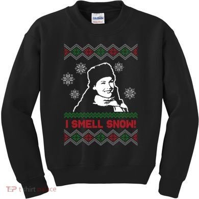 I Smell Snow Ugly Christmas Funny Kids Sweatshirt