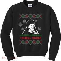 I Smell Snow Ugly Christmas Funny Kids Sweatshirt thumb 0
