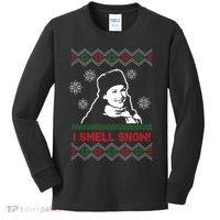 I Smell Snow Ugly Christmas Funny Kids Long Sleeve Shirt thumb 0